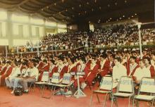 Graduands seated in the Student Activities Centre during the 30th Convocation, 1993