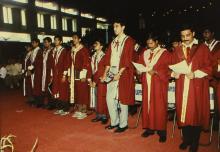 Graduands take the Institute pledge during the 30th Convocation, 1993