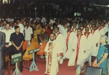Mr. Shanmugam leading the academic procession