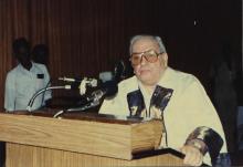 Dr. Russi Mody delivering the convocation address at the 26th convocation