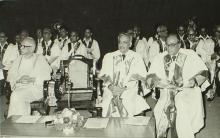 Distinguished guests at a convocation ceremony