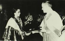 Prof. L. S. Srinath awards a degree to a graduate