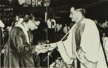 Mr. G. Raghavan receives the President’s Prize for the year 1968 from Dr. Vikram A. Sarabhai, 1968