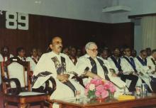 Mr. A. L. Mudaliar and Mr. Russi Mody at the 26th Convocation, 1989