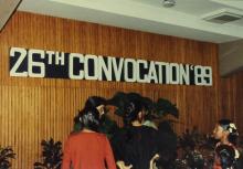 A view of the stage on the 26th Convocation, 1989