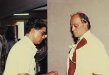 Prof. L. S. Srinath in his convocation robes, 1989