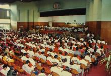 A view of the audience and stage at the 26th Convocation, 1989