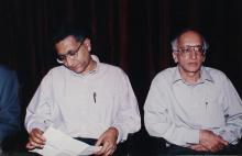 The chief guest and Director at the Shaastra 2002 inauguration