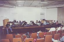 Students participating in an event at Shaastra 2002