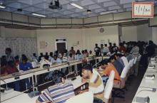 Students participating in an event at Shaastra 2002
