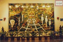 A mosaic mural at the IC&SR building