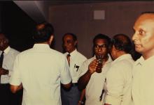 The distinguished guests of the 23rd convocation enjoying refreshments