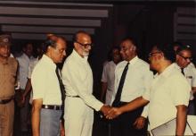 Prof. L. S. Srinath introduces the distinguished guests to IITM staff