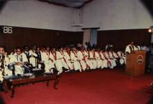 Prof. L.S. Srinath addresses the audience at the 23rd convocation ceremony