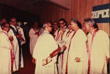Faculty of IIT Madras share a moment with the Director, 1983