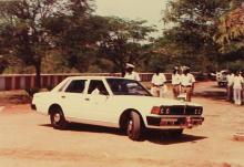Mr. Giani Zail Singh photographed in his car, 1983
