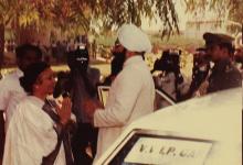 Mr. Giani Zail Singh and Mrs. Sheila Kaul exchange pleasantries at IIT Madras, 1983