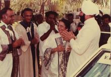 Exchanging pleasantries at IIT Madras, 1983 