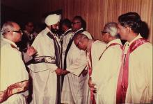 Mr. Giani Zail Singh meets faculty members of IIT Madras, 1983