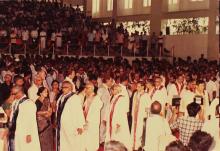 The academic procession enters the convocation hall, 1983