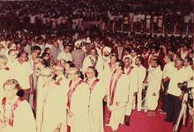 The academic procession enters the convocation hall, 1983
