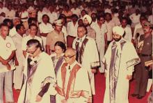 The academic procession enters the convocation hall, 1983