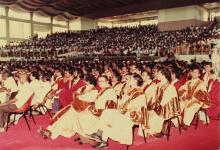 A view of some of the graduands and the audience, 1983