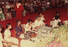 A photograph of the technical support staff, 1983