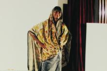 A student performs a skit at the Accurum event