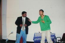 Students performing a skit at the Accurum event