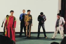 Students performing a skit at the Accurum event