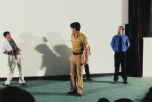 Students performing a skit at the Accurum event
