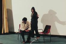 Students performing a skit at the Accurum event