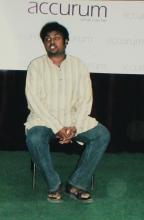 A student performing in a skit at the Accurum event