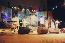 A band performs during Decibels, Saarang 2005