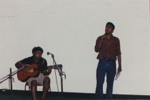Two music competition participants at Saarang 2005