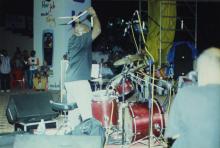 Drummer Derico Watson during the Jazz Show, Saarang 2005