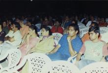 Audience members at a Saarang 2005 event