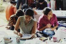 Participants in a Fine Arts event during Saarang 2005