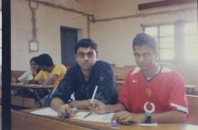 Two students at an event, 2005 