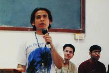 An announcement given at a Saarang event, 2005