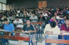 Participants at a writing event, Saarang 2005