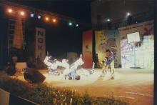 Students perform a group dance at the Choreo Nite event