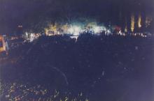 View of the audience at the Open Air Theatre during the Choreo Nite event