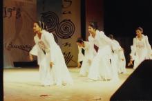 Students perform a synchronised dance recital at the Choreo Nite event