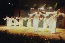 Students perform a synchronised dance recital at the Choreo Nite event