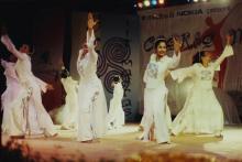 Students perform a synchronised dance recital at the Choreo Nite event