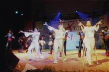 Students perform a synchronised dance recital at the Choreo Nite event