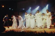 Students perform a synchronised dance recital at the Choreo Nite event