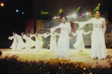 Students perform a synchronised dance recital at the Choreo Nite event